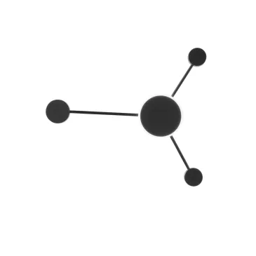 PLAFONIERA LED ETERE NERA 12W 1620LM CCT 53X46CM